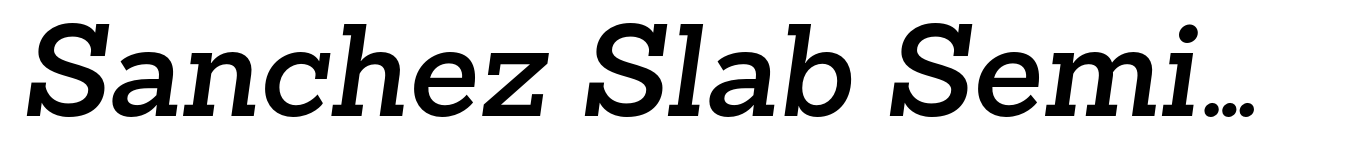 Sanchez Slab SemiBold Italic